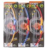 Duży plastikowy łuk z strzałami z przyssawkami