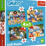 TREFL puzzle Wioska Smerfów 4w1