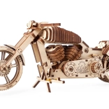 Drewniane puzzle 3D motocykl UGEARS – mechaniczny model bez kleju