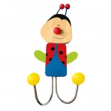 Drewniany wieszak dla dzieci Biedronka