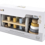 VIGA PolarB Drewniana piramidka i pałeczka z pingwinem Montessori