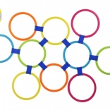 Teddies kolorowe skaczące obręcze ze złączkami, zestaw 10 szt.