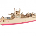 Woodcraft drewniane puzzle 3D niszczyciel torpedowy