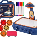 Dziecięcy projektor do rysowania w walizeczce – niebieski