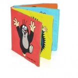 Tekstylna szeleszcząca rozkładana książeczka KRECIK 10 × 10 cm