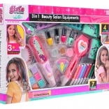 Kreator piękna 3w1 dla dziewczynek – Kolorowe włosy, Manicure, Tatuaże