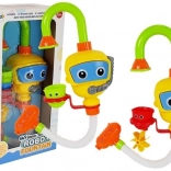 Kolorowy robot do kąpieli z wodospadem i kubkami