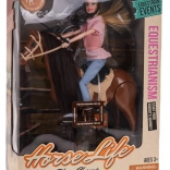 Lalka na koniu z akcesoriami