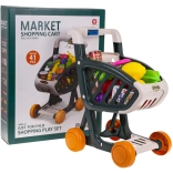 Interaktywny wózek zakupowy ze światłami i muzyką, 41 elementów – Zielony