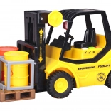 Żółto-czarny wózek widłowy z efektami