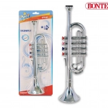 Trąbka metalicznie błyszcząca z czterema klapkami