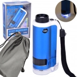 Kieszonkowy mikroskop dla dzieci z powiększeniem 100×/250×, metalowy