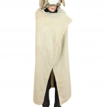 Ciepły koc z kapturem królik Cozy Noxxiez z kieszeniami-łapkami