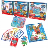 Psi Patrol 3 w 1: pop-up gra planszowa, jumbo karty i puzzle 24 elementy