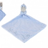 Pluszowy przytulaczek do zasypiania dinozaur niebieski 24 × 24 cm