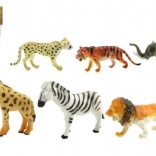 safari zwierzątka ZOO 6 szt plastikowe figurki 10 cm w woreczku