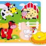 drewniana układanka zwierzęta domowe