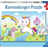 Puzzle RAVENSBURGER bajkowy jednorożec 2×24 elementów