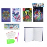 Kreatywny diamentowy pamiętnik 14,5 × 21 cm – zestaw z naklejanymi kamyczkami