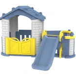 Dziecięcy domek ogrodowy 5w1 ze zjeżdżalnią i koszykówką