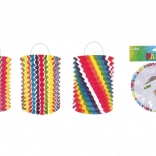 Papierowy lampion tęczowy walec 16 cm