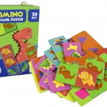 logiczna gra Puzzle Domino Dinozaury