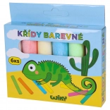 Kolorowe kredy chodnikowe, okrągłe, 6 szt.