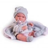 Realistyczna lalka niemowlę z całkowicie winylowym ciałem 33 cm ANTONIO JUAN