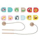 Cubika gdzie mieszkamy – drewniany zestaw do nawlekania dla dzieci