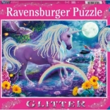 Puzzle Ravensburger z błyszczącym jednorożcem 100 elementów