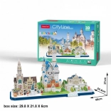CUBICFUN 3D puzzle CityLine panorama Bawaria – 178 elementów