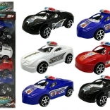 Zestaw policyjnych autek z napędem frykcyjnym 6 szt.