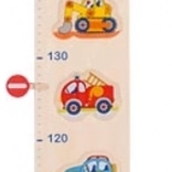 drewniany miarkownik wzrostu z motywem pojazdów GOKI