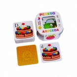 Memory Alfabet w metalowym pudełku