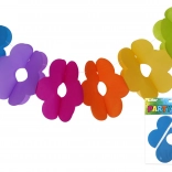 Papierowa girlanda z kwiatami