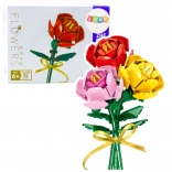 Klocki róża z kokardą – 92 elementy