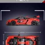 Klocki sportowy samochód pomarańczowy 1372 szt.