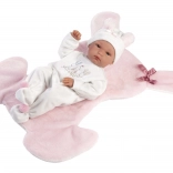 Realistyczna lalka New Born dziewczynka z całowinylowym ciałem 35 cm