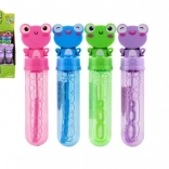Bublifuk Żaba 13 cm – 4 kolory, dziecięcy bublifuk z uroczą nakrętką