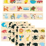 Drewniane puzzle znajdź cień