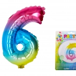 Balonik tęczowy numer 6