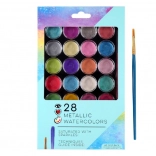 Akwarel 28 metalicznych kolorów