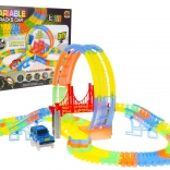 Świecący tor samochodowy - 157 elementów