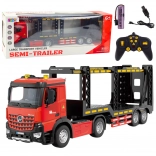 Zdalnie sterowany czerwony transportowy pojazd RC 2.4G 6CH