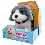 Interaktywny pluszowy piesek Punťa – szaro-biały
