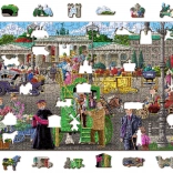 Drewniane puzzle z figurkami - Plac Paryski w Berlinie