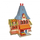 Woodcraft drewniane puzzle 3D kwiaciarnia