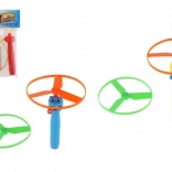 Wyrzutowe śmigiełka ze starterem, plastik, średnica 9 cm, 2 kolory
