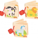 Drewniana miniksiążeczka dla dzieci Goki