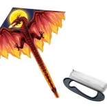 Duży latawiec czerwony długi ogon 170 cm x 130 cm